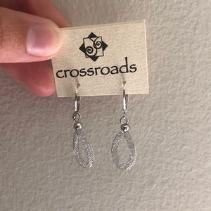 Beautiful silver mesh Celtic earrings
